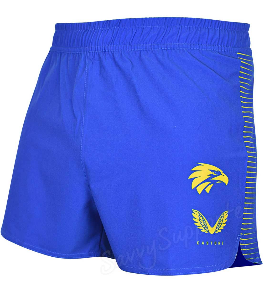 West Coast Eagles AFL Mens Blue Athletic Running Shorts