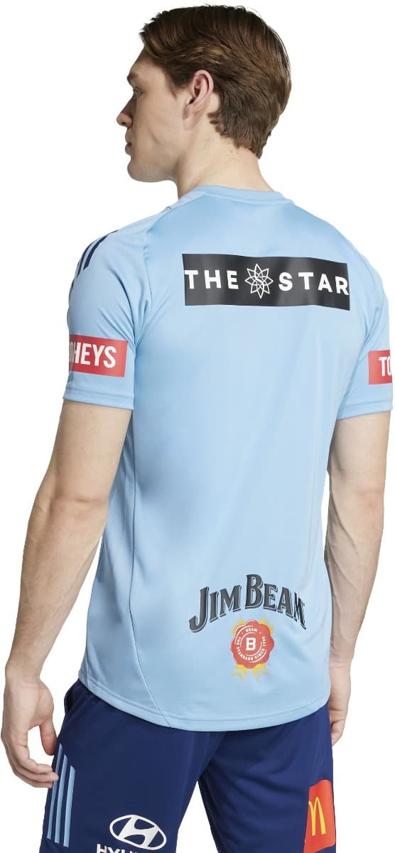 NSW Blues 2025 State of Origin Mens Light Blue Performance Training Shirt