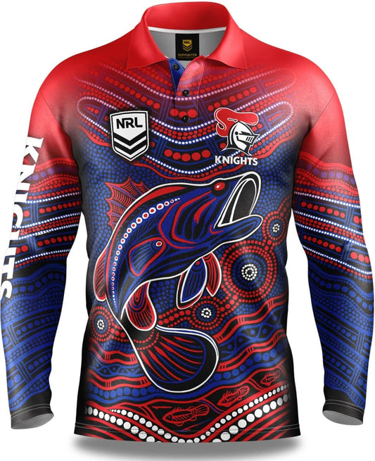 Newcastle Knights NRL Indigenous Fishing Shirt Newcastle Knights NRL Indigenous Fishing Shirt