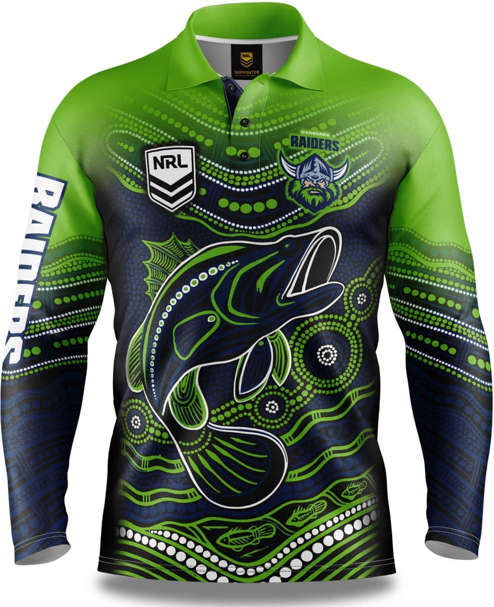 Canberra Raiders NRL Indigenous Fishing Shirt