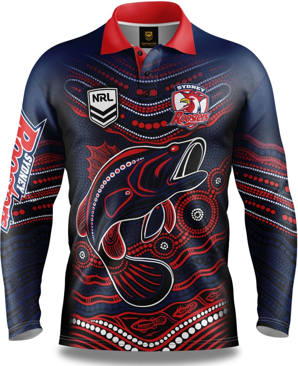 Sydney Roosters NRL Indigenous Fishing Shirt