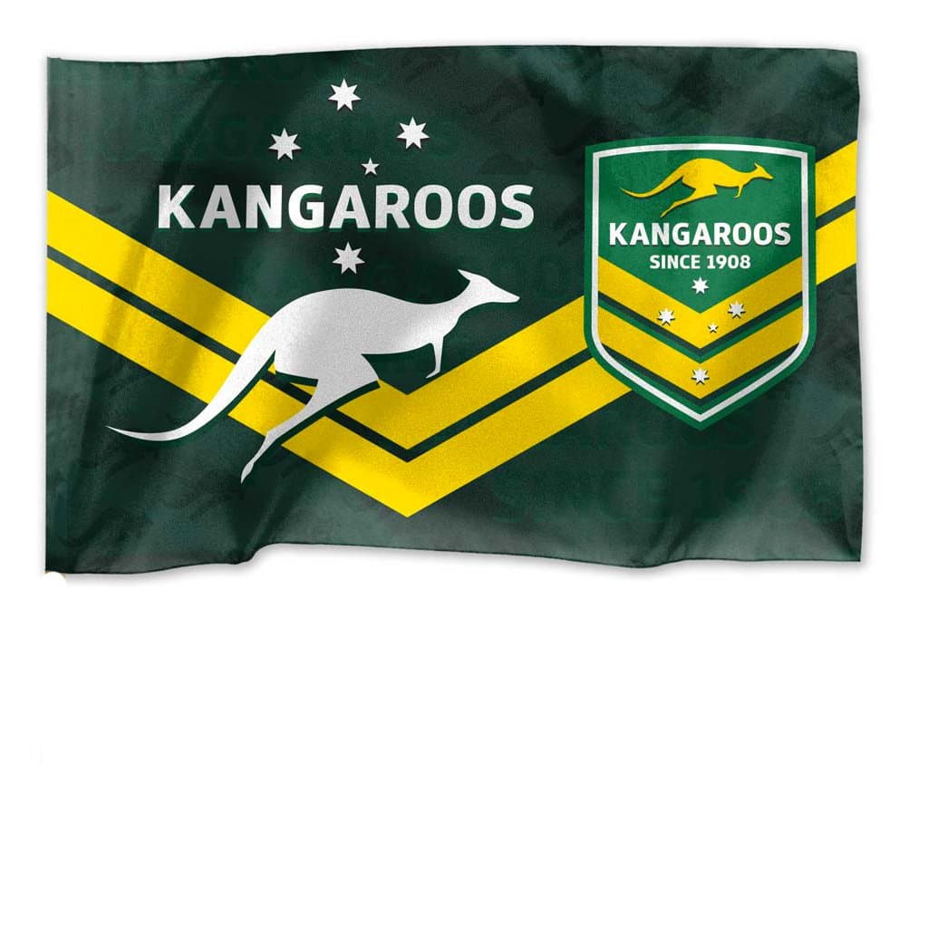 Australian Kangaroos Game Day Flag (sold without stick) 60cm x 90cm