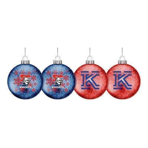 Newcastle Knights NRL Christmas Baubles (x4)