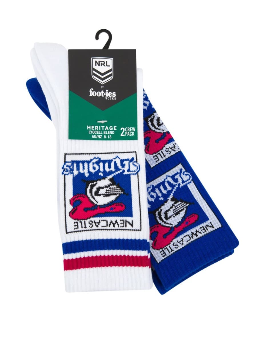 Newcastle Knights NRL Logos Sneaker Socks 2 Pack