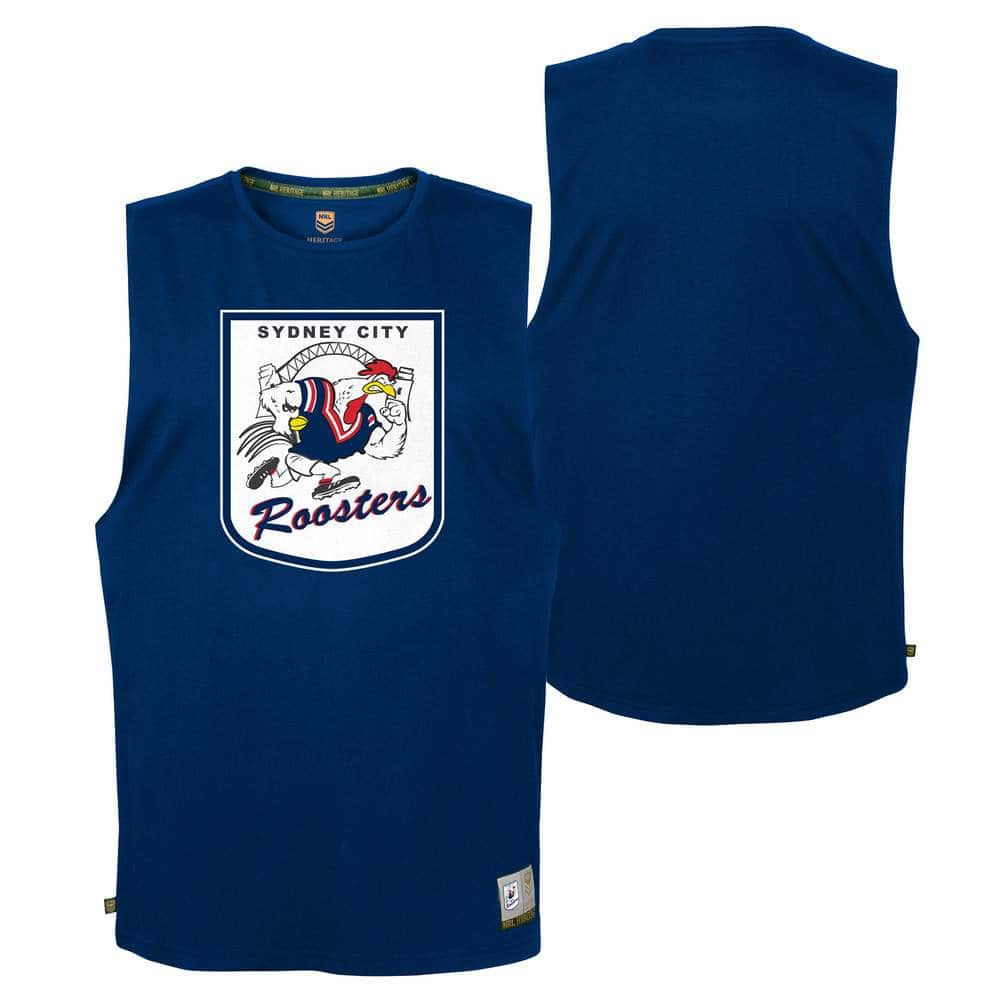 Sydney Roosters Heritage Crest Mens Muscle Tank Tee
