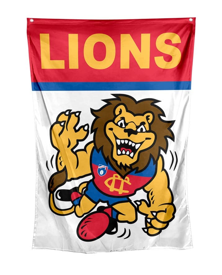 Brisbane Lions 2024 AFL Retro Wall Flag 100cm x 70cm