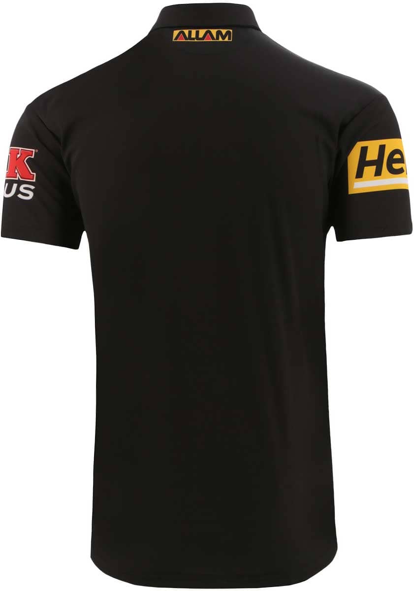 Penrith Panthers 2023 NRL Mens Black Media Polo Shirt