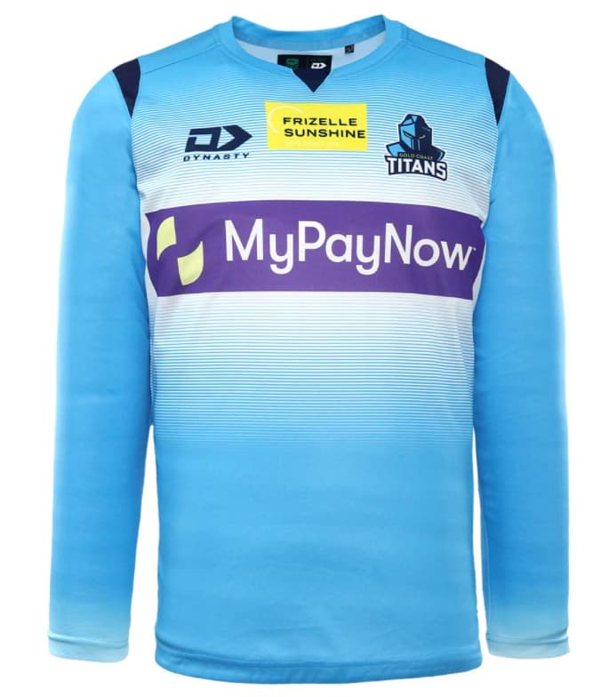Gold Coast Titans Mens Long Sleeve Training Tee