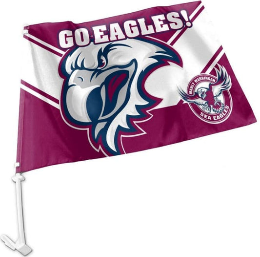 Manly Sea Eagles NRL Car Flag (x1) Manly Sea Eagles NRL Car Flag (x1)