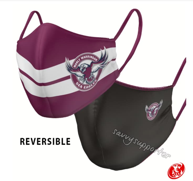 Manly Sea Eagles NRL Reversible Face Mask