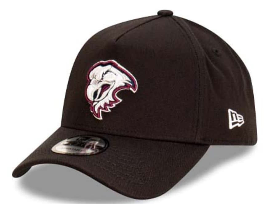 Manly Sea Eagles Black 9FORTY A-Frame Snapback Cap