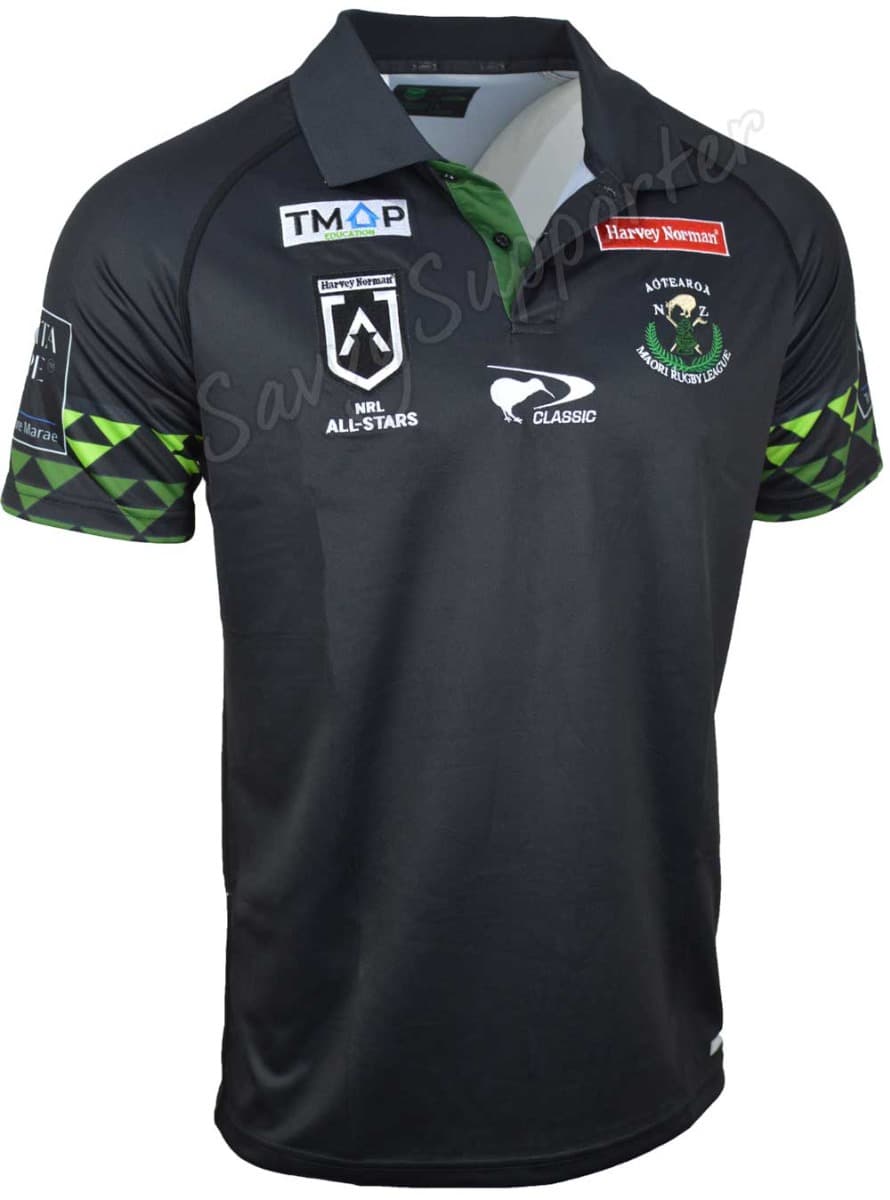 New Zealand Maori All Stars 2024 NRL Mens Performance Polo Shirt