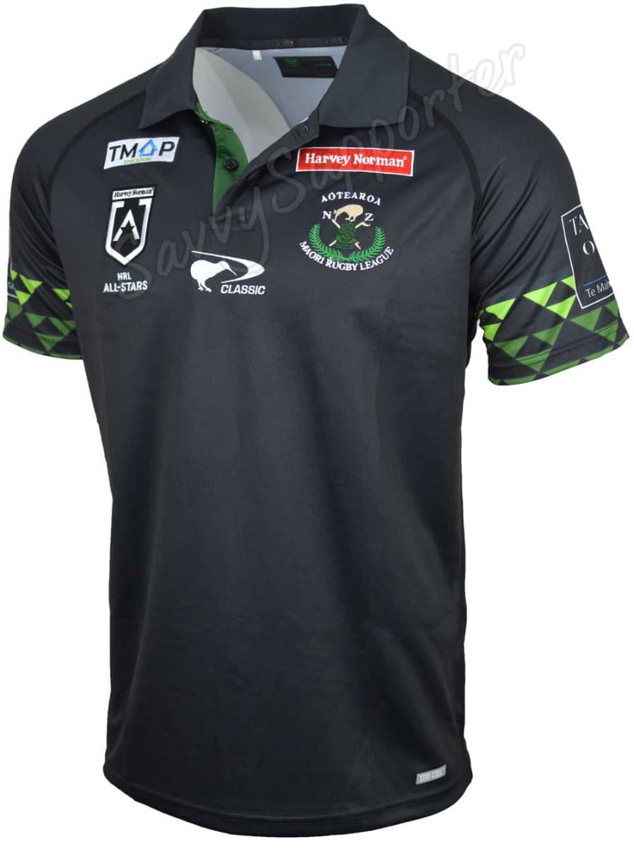 New Zealand Maori All Stars 2024 NRL Mens Performance Polo Shirt