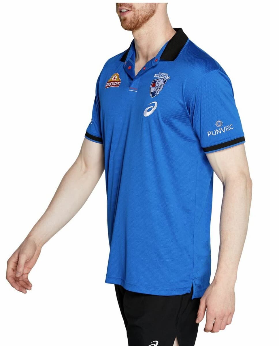 Western Bulldogs AFL Mens Media Polo Shirt