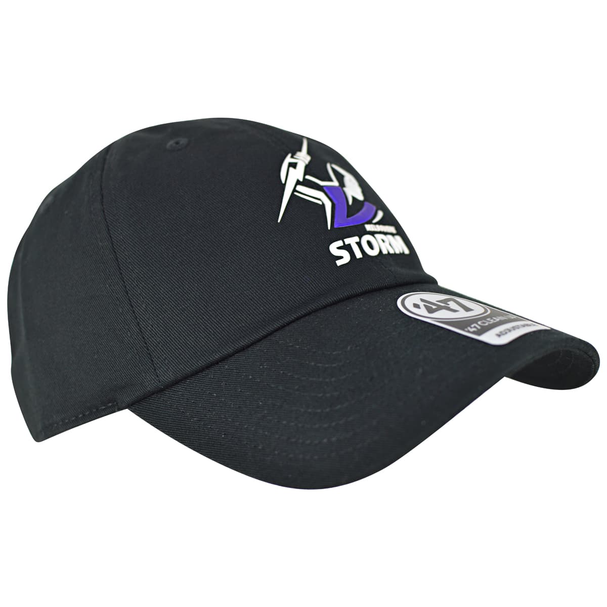 Melbourne Storm NRL Adults Caster '47 Black Clean Up Cap