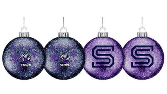 Melbourne Storm NRL Xmas Baubles (x4)