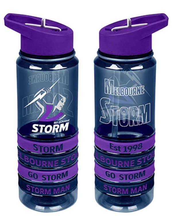 Melbourne Storm NRL 650ml Tritan Bottle with BANDS