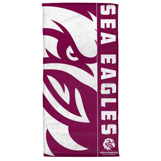 Manly Sea Eagles NRL Beach Towel *NEW LOGO* Manly Sea Eagles NRL Beach Towel *NEW LOGO*