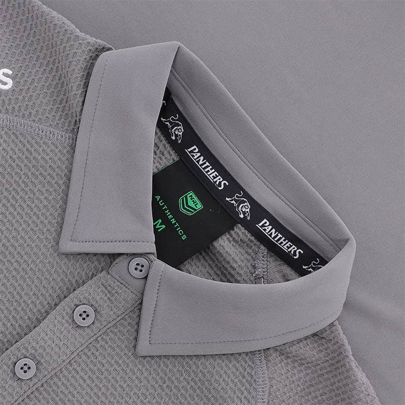 Penrith Panthers 2025 NRL Mens Grey Media Polo Shirt