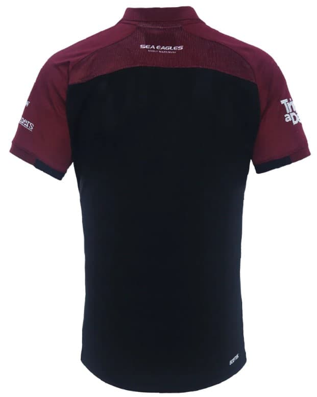 Manly Sea Eagles 2024 NRL Mens Black Alternate Polo Shirt
