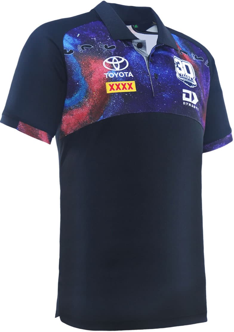 North Queensland Cowboys 2025 NRL Mens Indigenous Polo Shirt