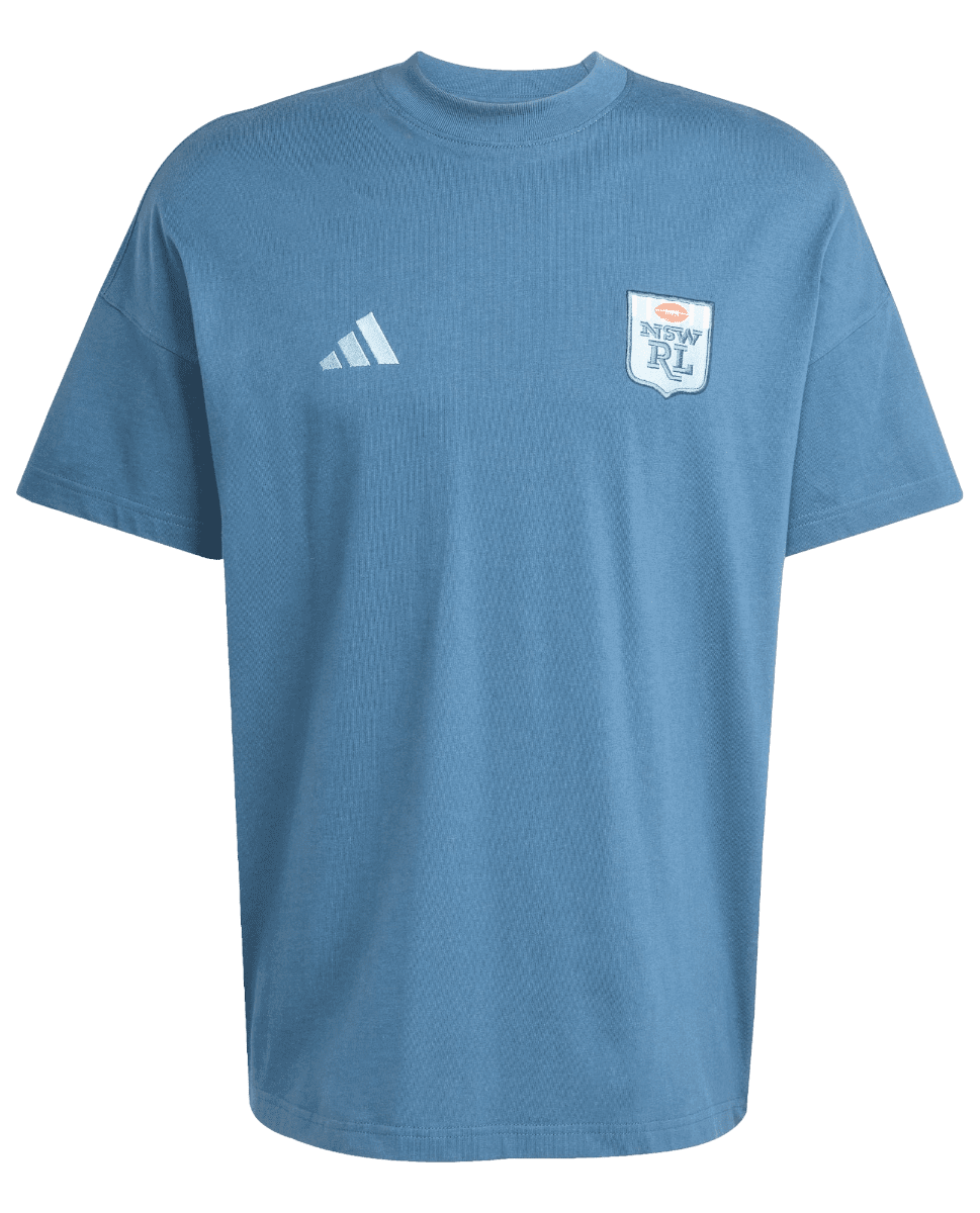 NSW Blues 2025 State of Origin Mens Oversize Sky Blue Tee