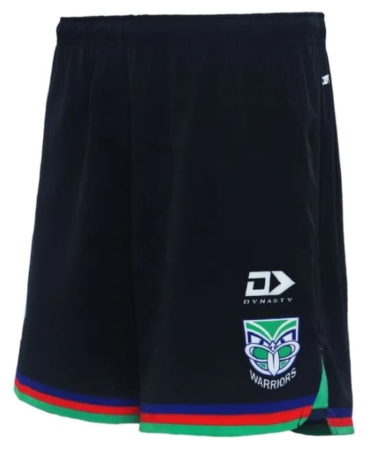 New Zealand Warriors 2024 NRL Mens Black Gym Training Shorts New Zealand Warriors 2024 NRL Mens Black Gym Training Shorts