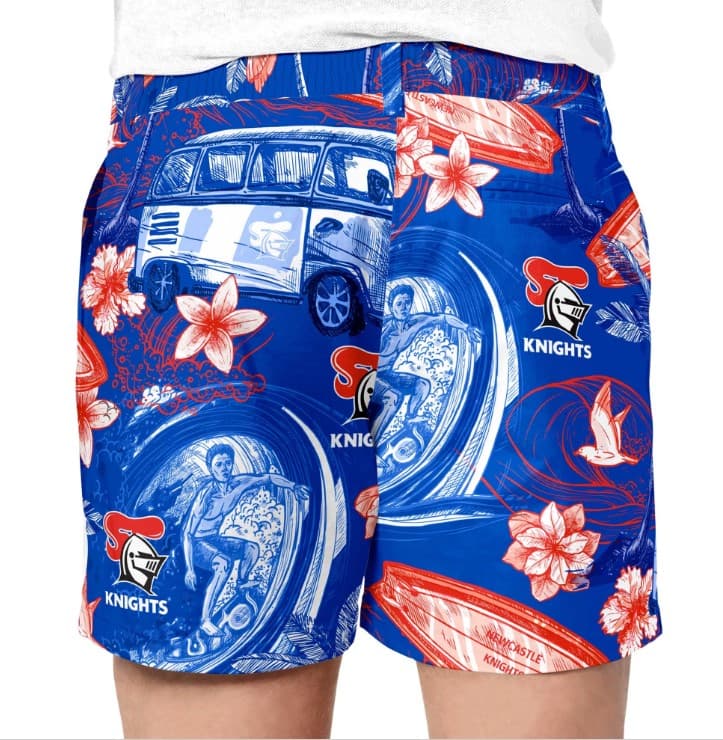 Newcastle Knights NRL Mens Hawaiian Shorts