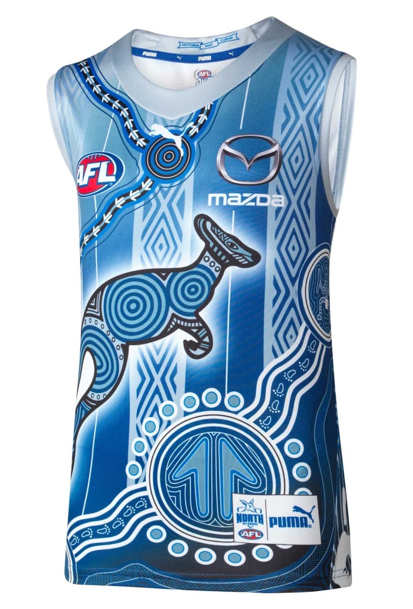 North Melbourne Kangaroos AFL Mens Indigenous Guernsey