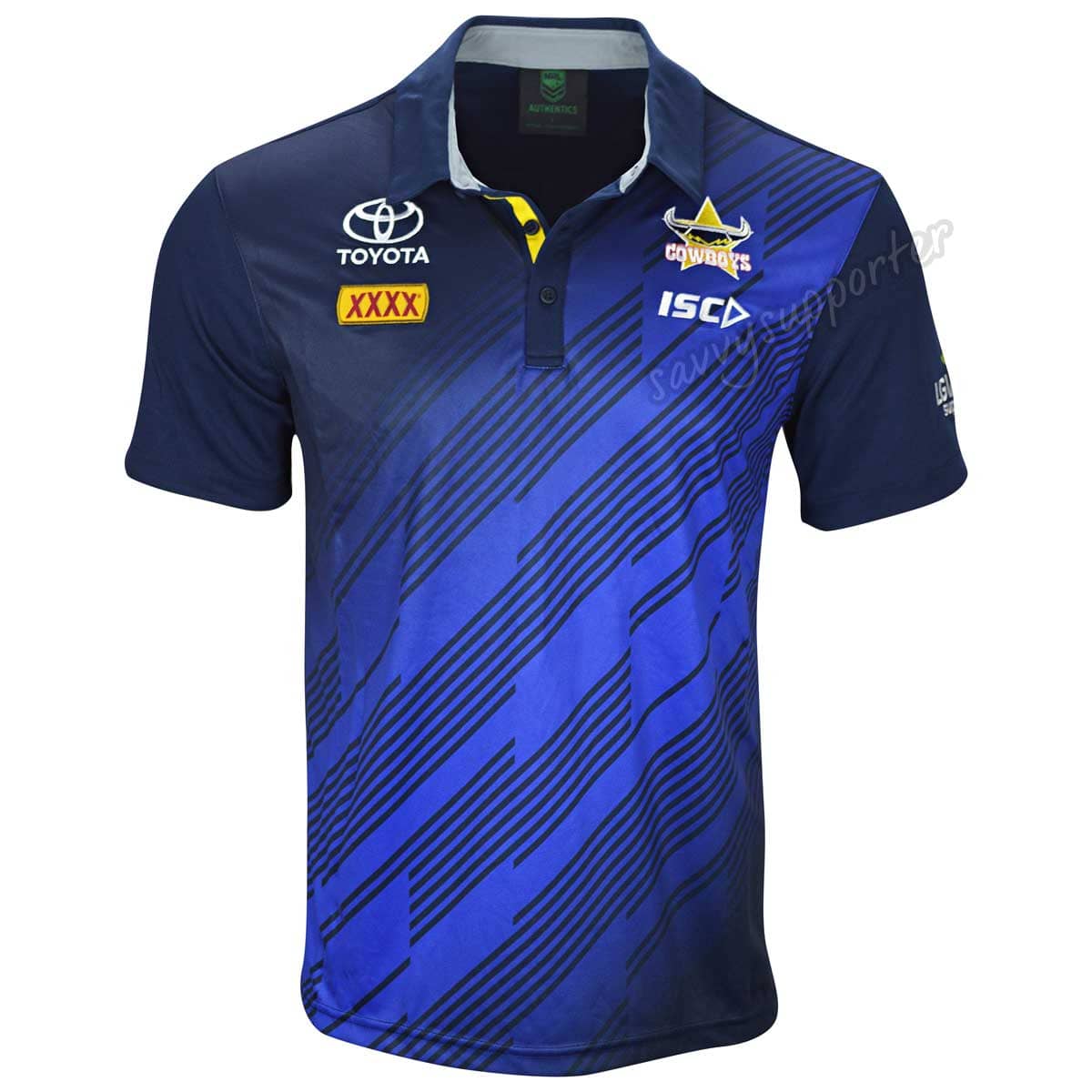 North Queensland Cowboys 2019 NRL ISC Royal Media Polo Shirt