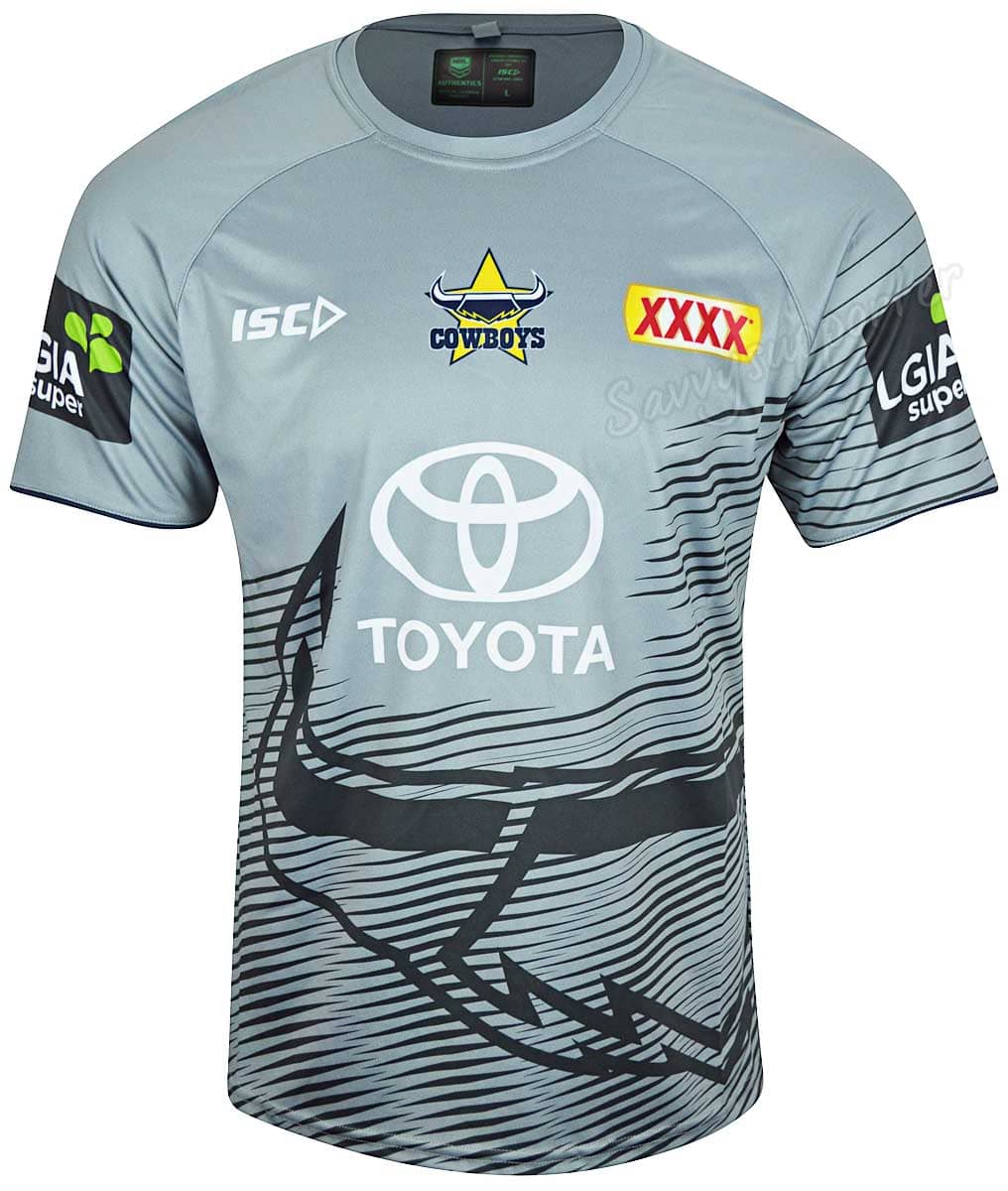 North Queensland Cowboys 2019 Mid Grey Training Shirt