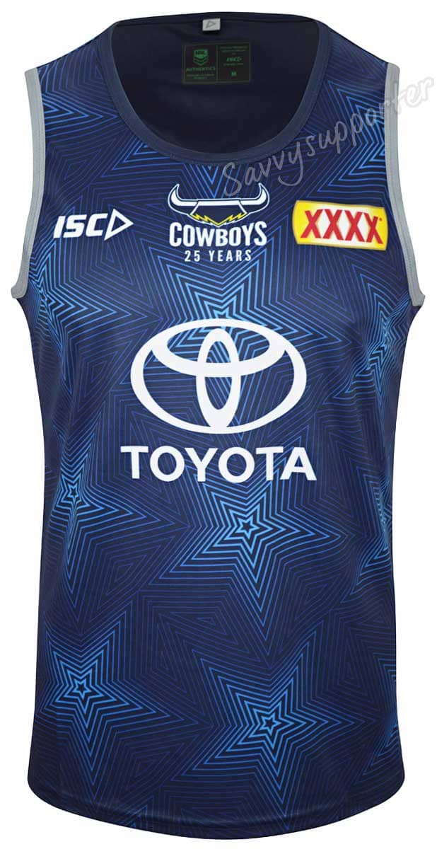 North Queensland Cowboys Mens NRL Navy Training Singlet North Queensland Cowboys Mens NRL Navy Training Singlet