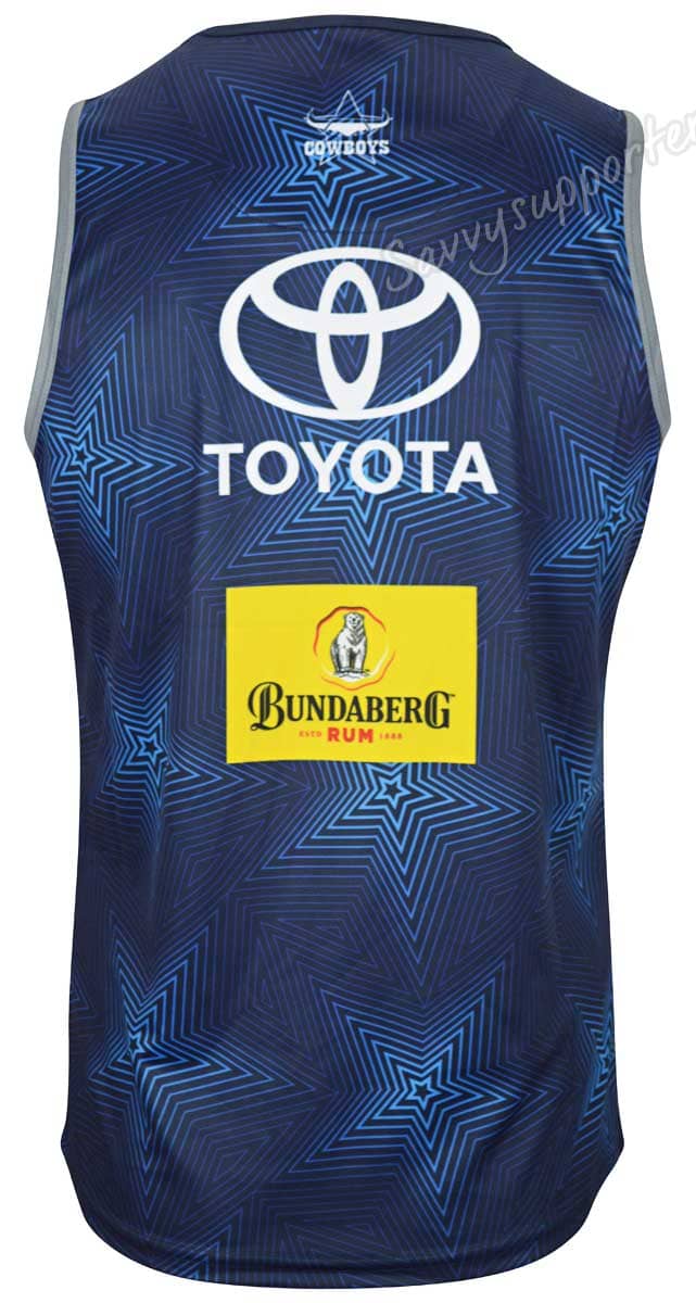 North Queensland Cowboys Mens NRL Navy Training Singlet