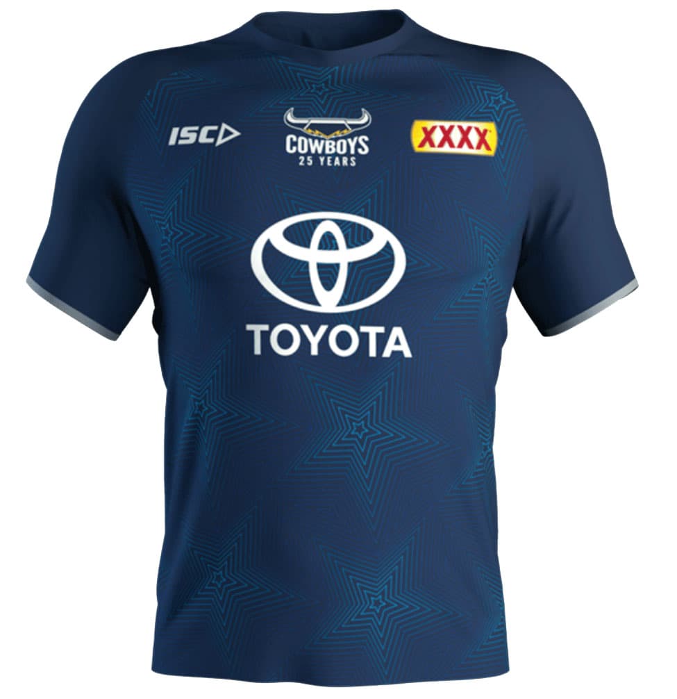 North Queensland Cowboys Mens NRL Navy Training Shirt