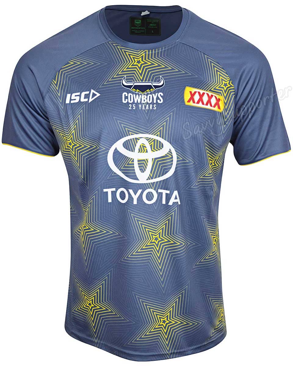 North Queensland Cowboys NRL Mens Steel Training Shirt North Queensland Cowboys NRL Mens Steel Training Shirt