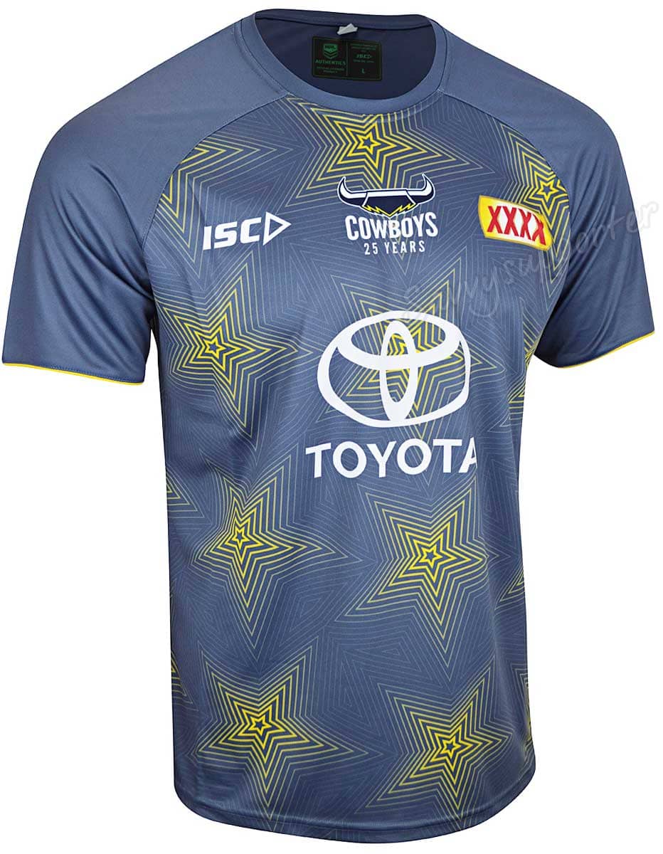 North Queensland Cowboys NRL Mens Steel Training Shirt North Queensland Cowboys NRL Mens Steel Training Shirt