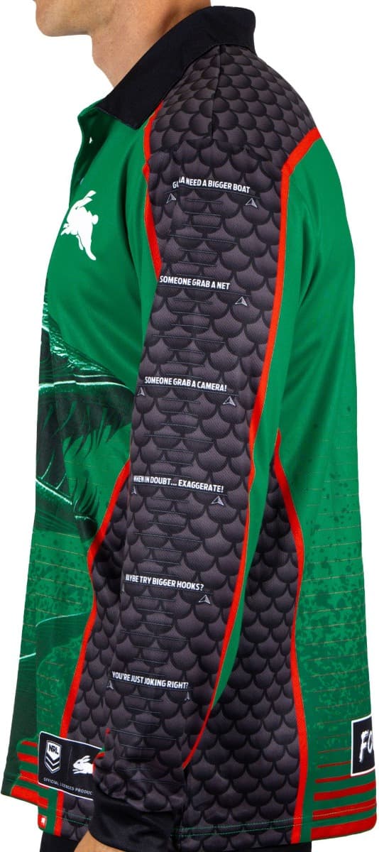 South Sydney Rabbitohs 2025 NRL Mens Barracuda Fishing Shirt