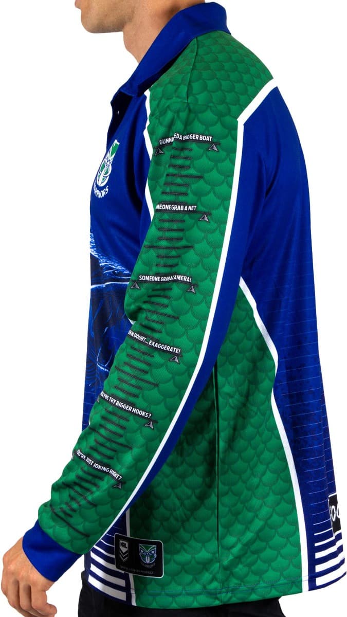 New Zealand Warriors 2025 NRL Mens Barracuda Fishing Shirt New Zealand Warriors 2025 NRL Mens Barracuda Fishing Shirt