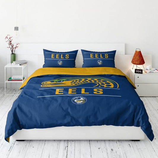 Parramatta Eels 2025 NRL Queen Quilt Set Parramatta Eels 2025 NRL Queen Quilt Set