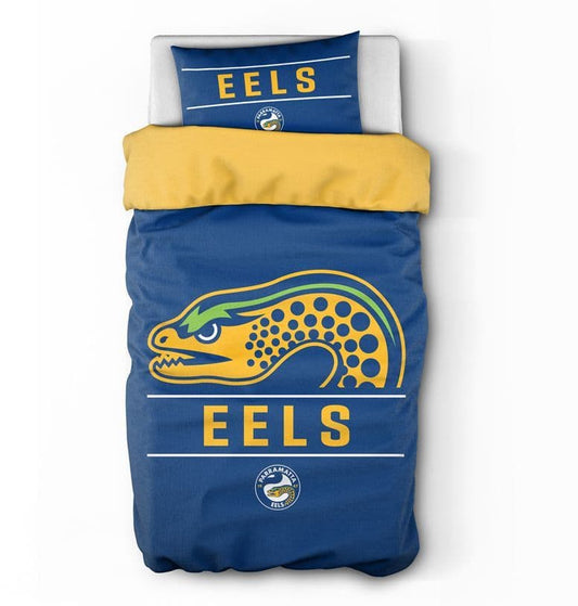 Parramatta Eels 2025 NRL Single Quilt Set Parramatta Eels 2025 NRL Single Quilt Set