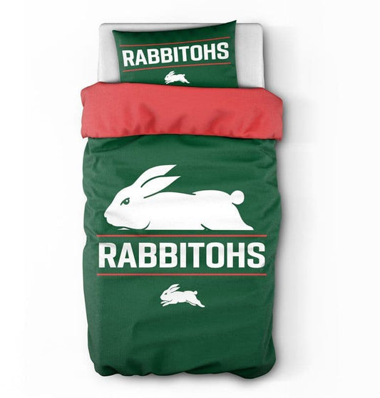 South Sydney Rabbitohs 2025 NRL Single Quilt Set South Sydney Rabbitohs 2025 NRL Single Quilt Set
