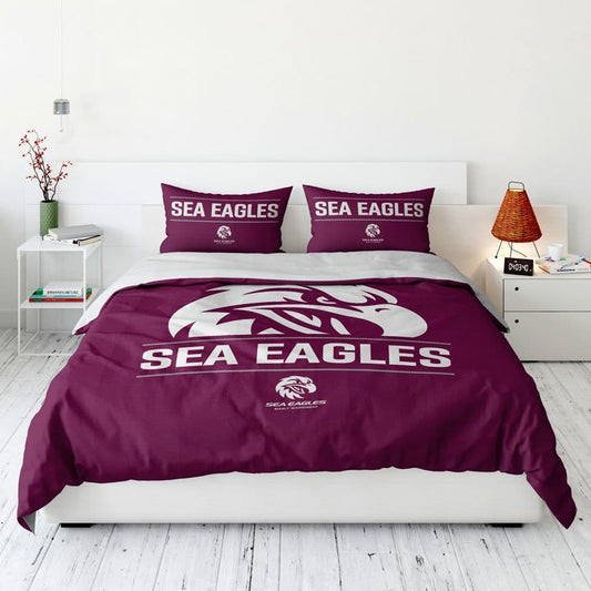 Manly Sea Eagles 2025 NRL King Quilt Set Manly Sea Eagles 2025 NRL King Quilt Set