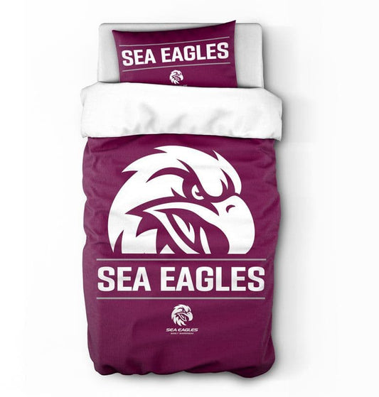 Manly Sea Eagles 2025 NRL Single Quilt Set Manly Sea Eagles 2025 NRL Single Quilt Set
