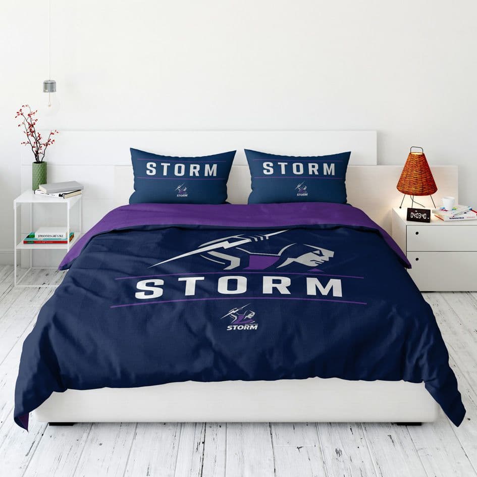 Melbourne Storm 2025 NRL Double Quilt Set
