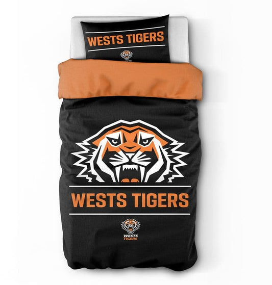 Wests Tigers 2025 NRL Single Quilt Set Wests Tigers 2025 NRL Single Quilt Set