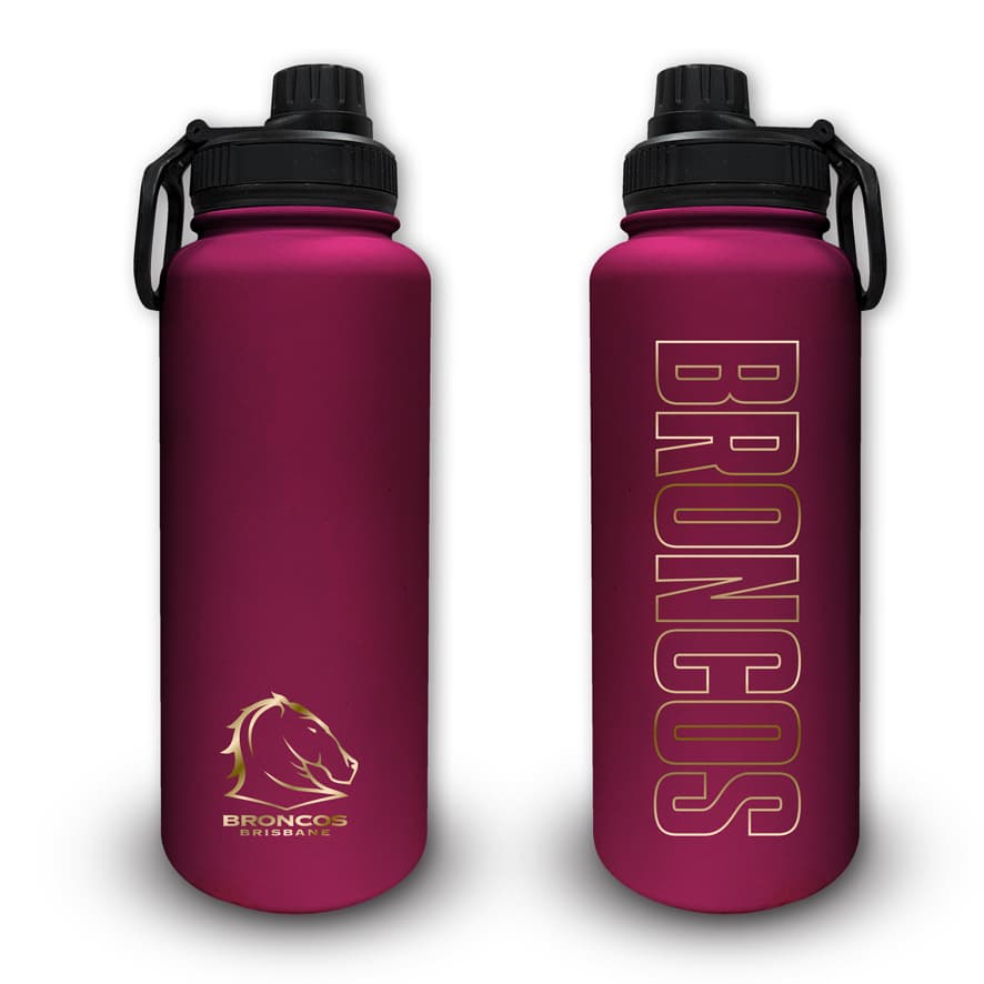Brisbane Broncos NRL 960ml Stainless Steel Drink Bottle Brisbane Broncos NRL 960ml Stainless Steel Drink Bottle