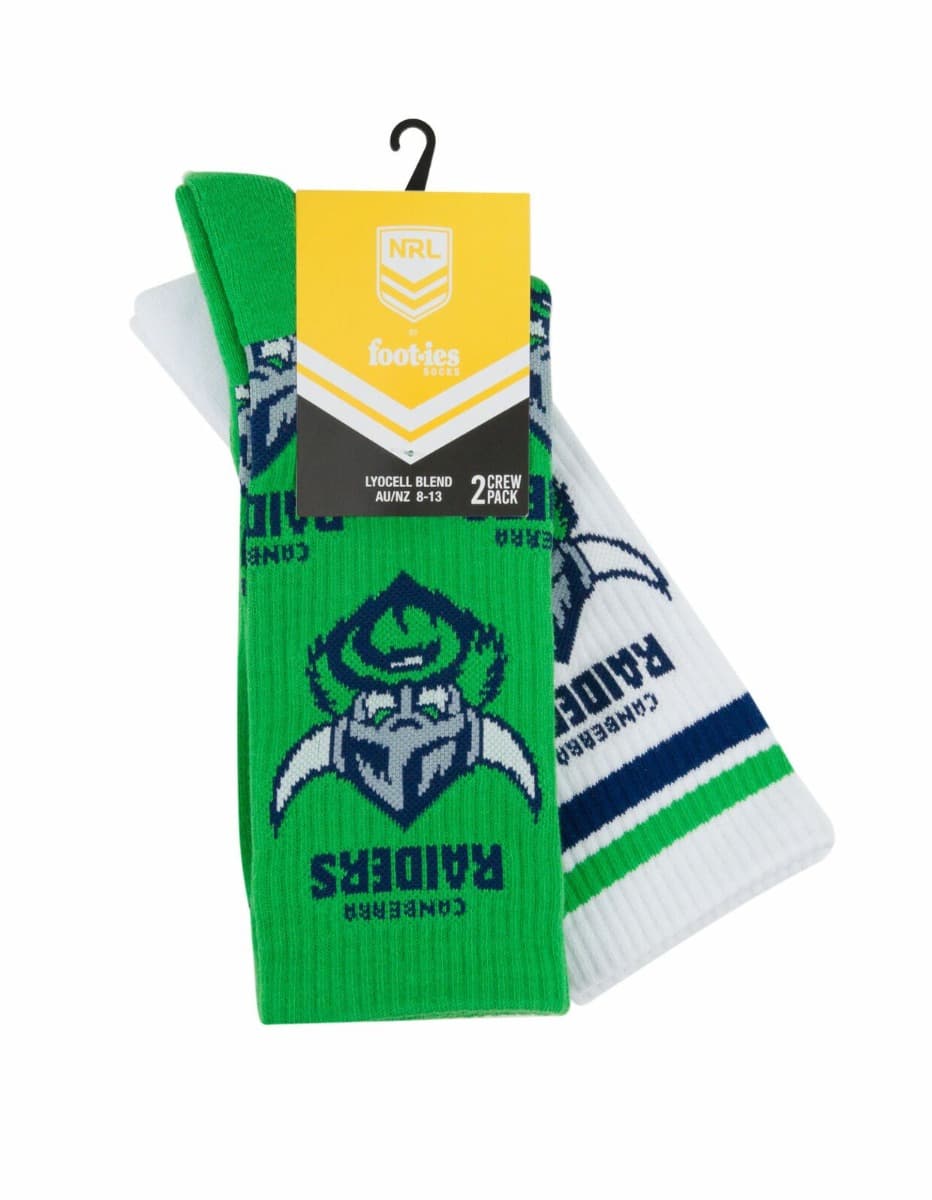 Canberra Raiders NRL Logos Sneaker Socks 2 Pack