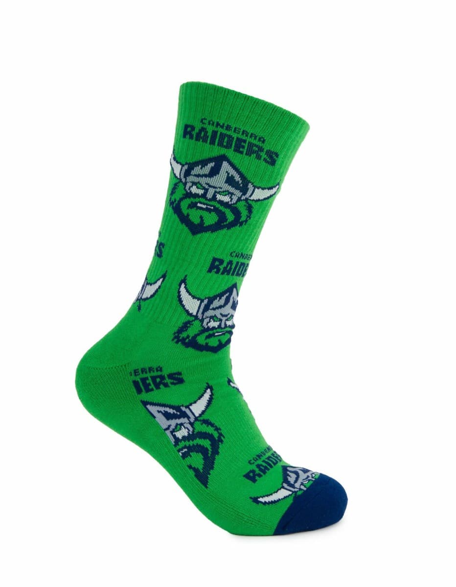 Canberra Raiders NRL Logos Sneaker Socks 2 Pack