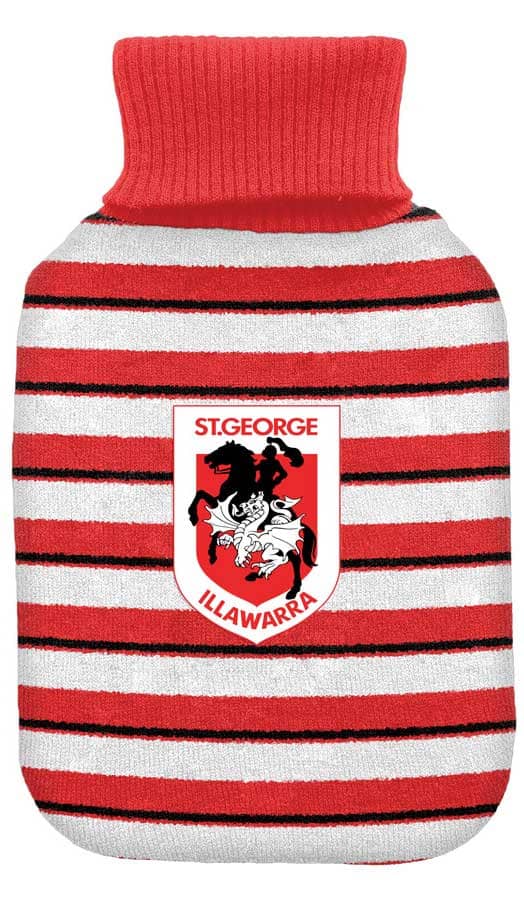 St George Dragons NRL Hot Water Bottle & Cover St George Dragons NRL Hot Water Bottle & Cover