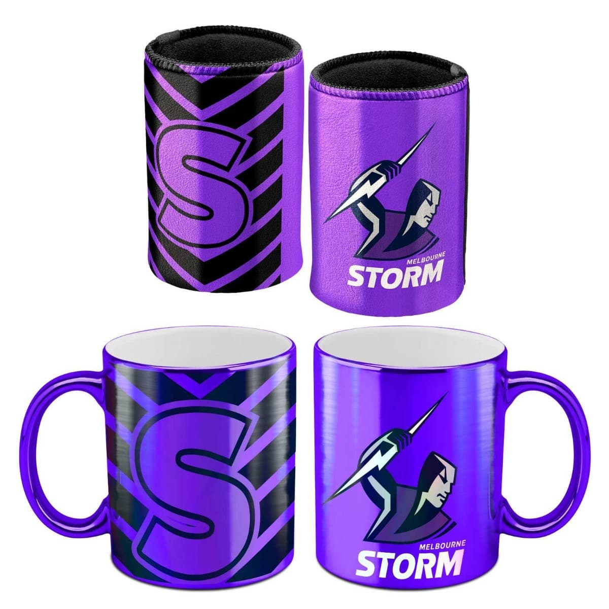 Melbourne Storm NRL Metallic Can Cooler and Mug Pack